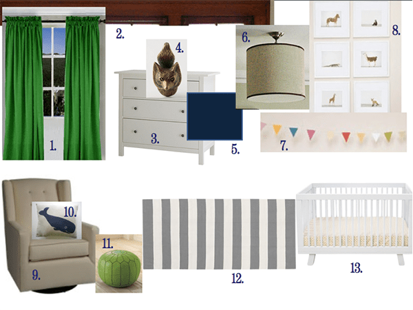 Baby Boy Nursery Mood Board