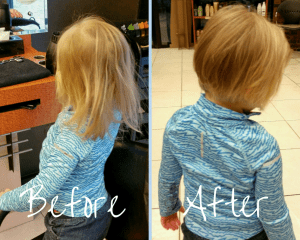 before and after haircut