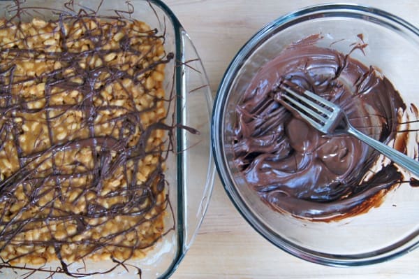 Chocolate Peanut Butter Crispy Bars | Twin Cities Familys Blog
