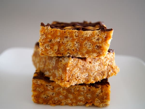 Chocolate Peanut Butter Crispy Bars | Twin Cities Familys Blog