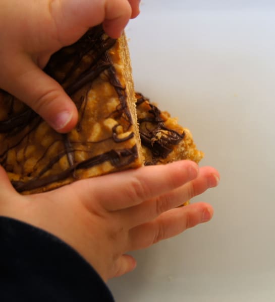 Chocolate Peanut Butter Crispy Bars | Twin Cities Familys Blog