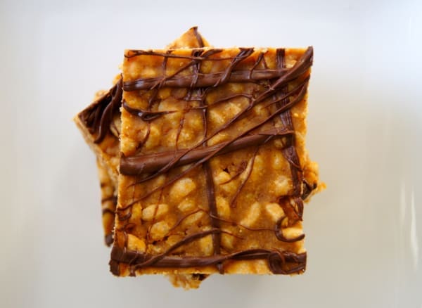 Chocolate Peanut Butter Crispy Bars | Twin Cities Familys Blog