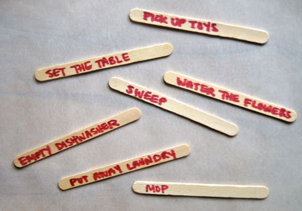Mommy Superheros: Teaching Responsibility with Popsicle Sticks | Twin Cities Familys Blog