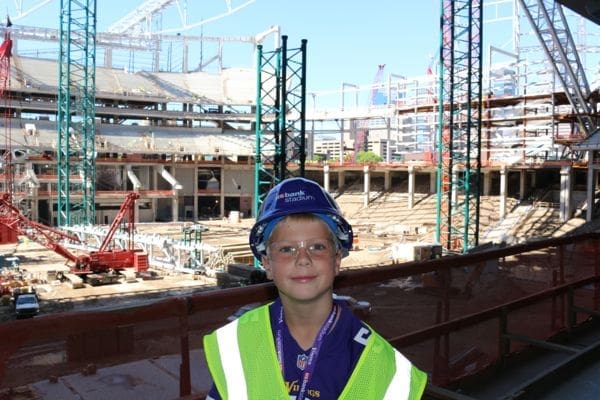 In His Wildest Dreams: A 9-year-old Boy Tours USBank Stadium | Twin Cities Familys Blog
