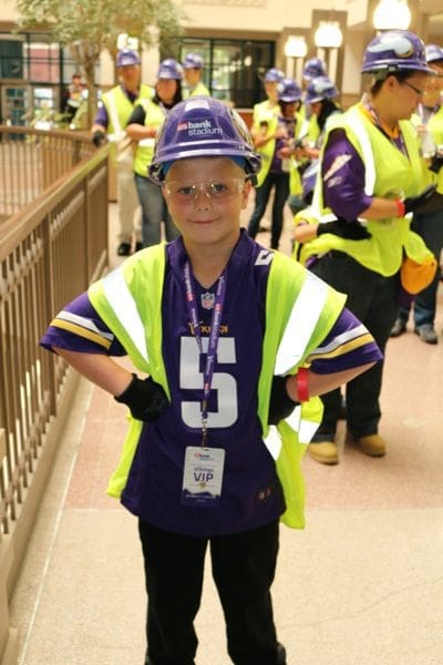 In His Wildest Dreams: A 9-year-old Boy Tours USBank Stadium | Twin Cities Familys Blog