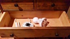 Baby monitor in drawar