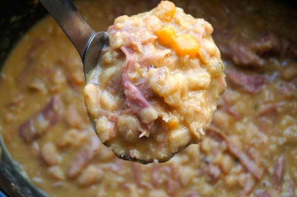 Slow Cooker Smokey Ham and White Bean Soup | Twin Cities Familys Blog