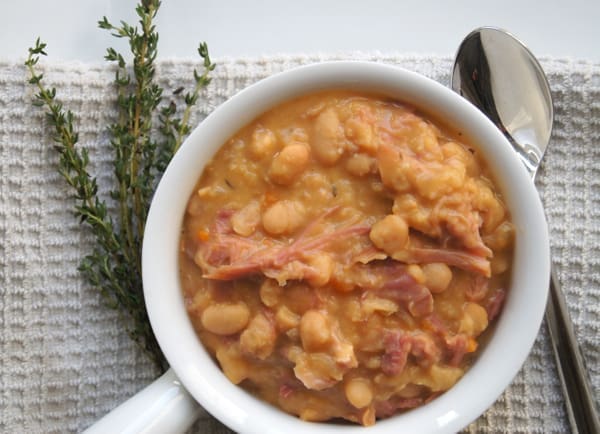 Slow Cooker Smokey Ham and White Bean Soup | Twin Cities Familys Blog