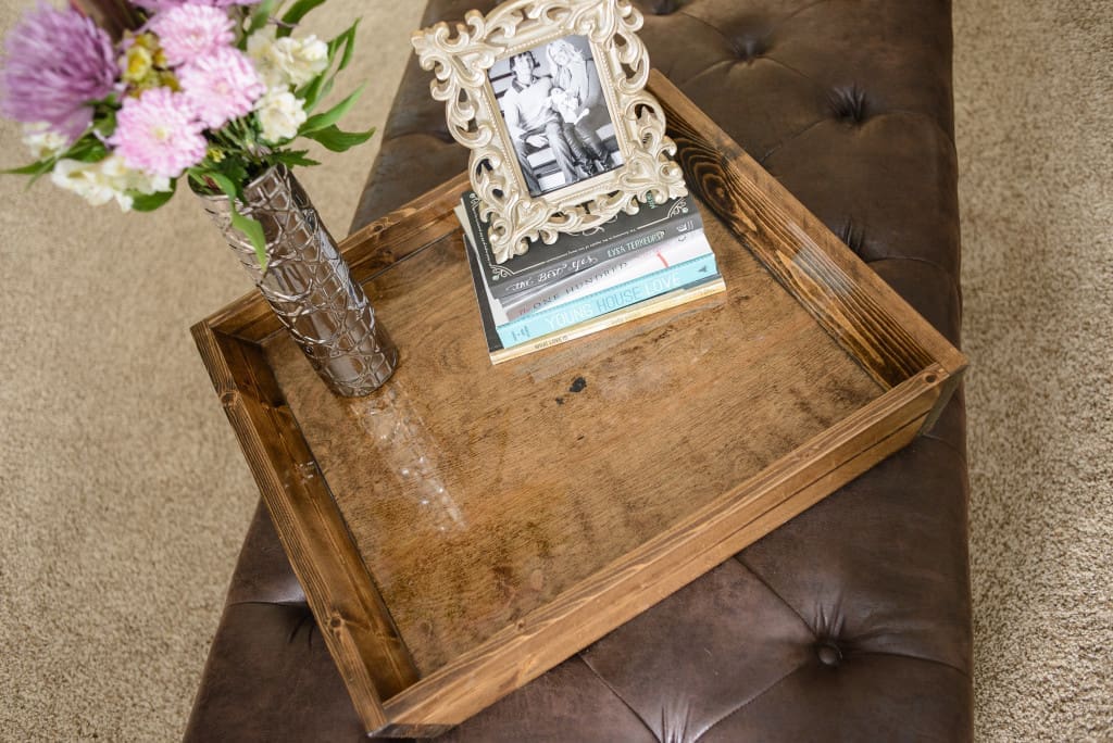 DIY Ottoman Serving Tray | Twin Cities Familys Blog