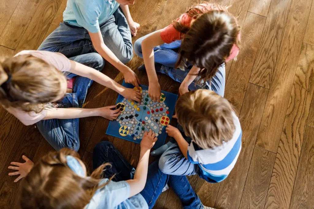 group of children playing games for kids and family