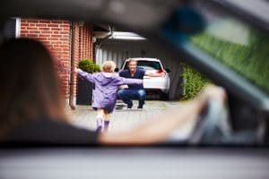 Hardest part of co-parenting- mom dropping off little girl to see her dad