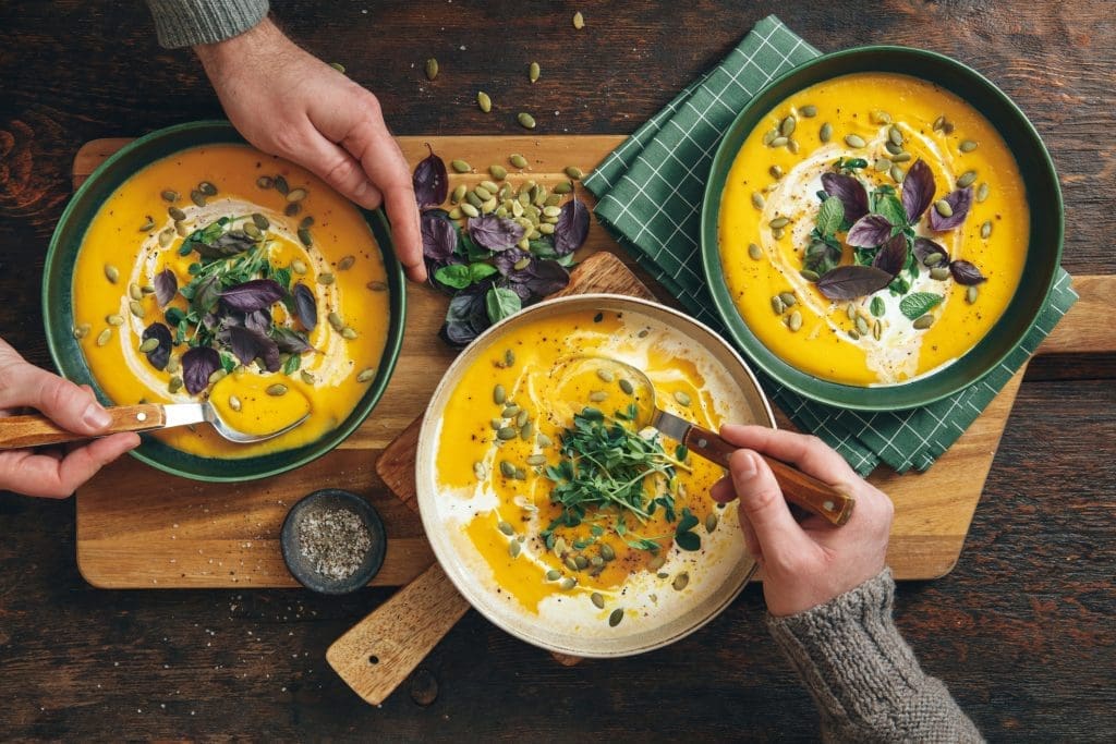 fall comfort foods - pumpkin soup