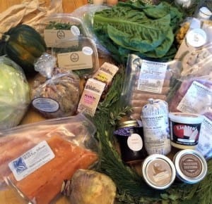 Outdoor winters farmers market foods
