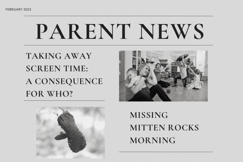 newspaper with fake headline - if parents wrote the headline