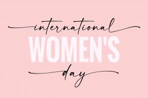 international women's day sign