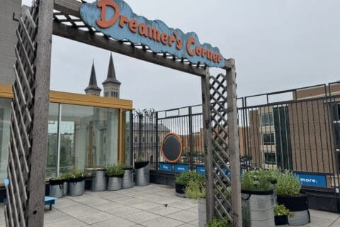 Entrance to the Sensory Garden in Tip-Top Terrace | photo by Twin Cities Family